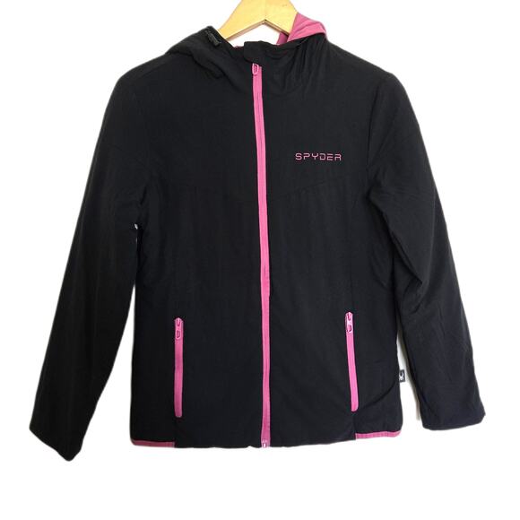 Spyder Thermal Insulated Performance Winter Jacket - Black & Pink - Size M - Picture 1 of 7